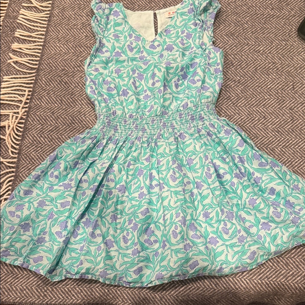 Vineyard Vines Kids Dress in Blue and Purple Floral- gorgeous dress!